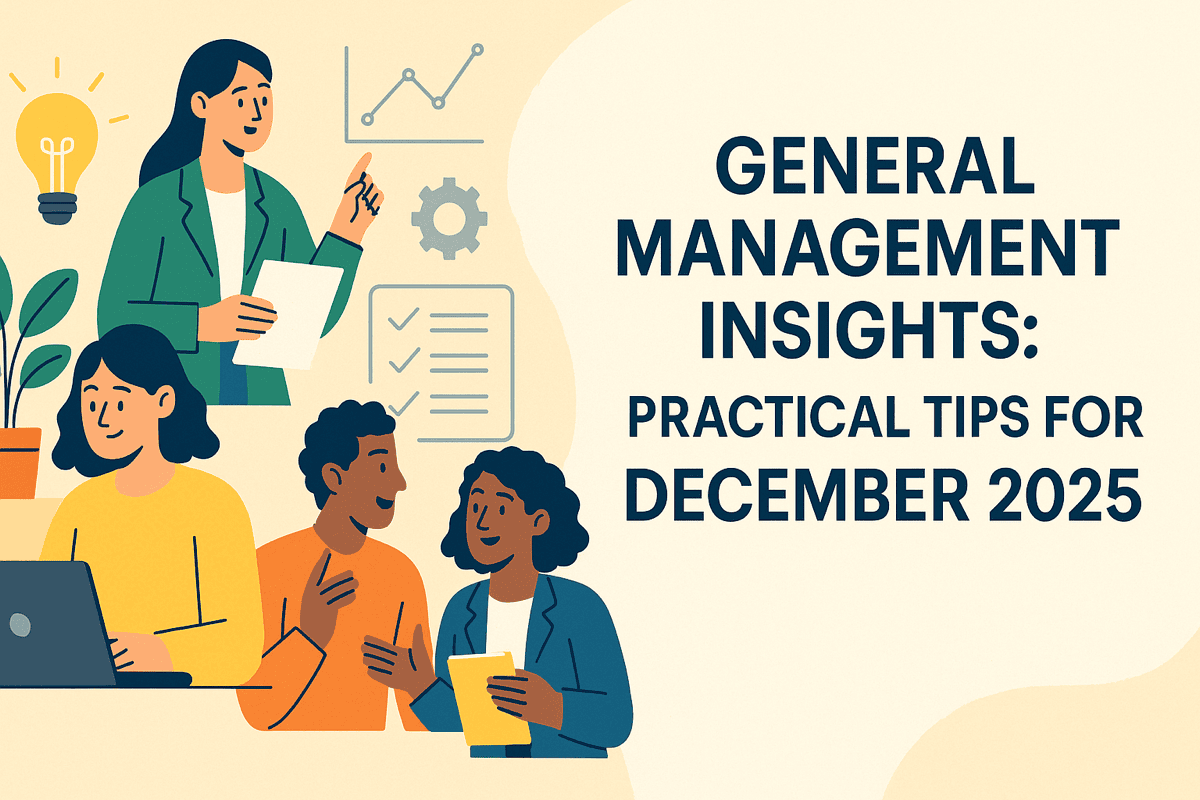 GENERAL MANAGEMENT INSIGHTS: PRACTICAL TIPS FOR DECEMBER 2025